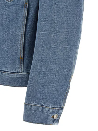 Dries Van Noten Light Blue Solid Jackets In Blue