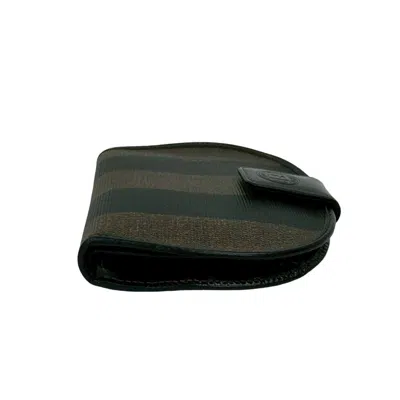 Pre-owned Fendi Black Brown Leather Wallet (bi-fold) () In Multi