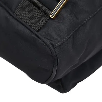 Pre-owned Fendi Black Nylon Leather Backpack ()