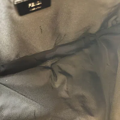 Pre-owned Fendi Black Yellow Nylon Leather Backpack () In Multi