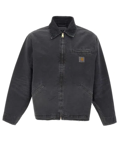 Carhartt Detroit Jacket Cotton Bradento Jackets Black In Multi
