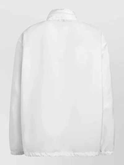 Prada Jacket High Collar Drawstring Hem Elastic Cuffs In Multi