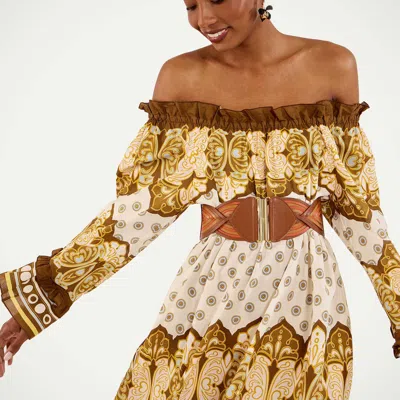 La Doublej Boho Mini Dress In Pattern