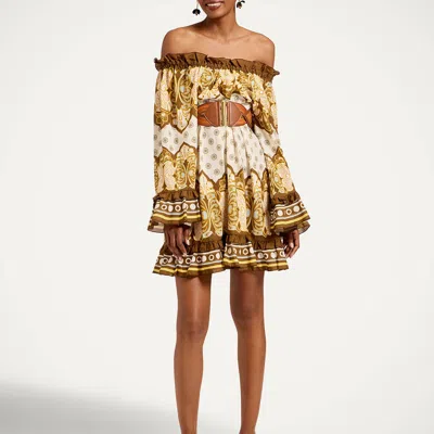 La Doublej Boho Mini Dress In Pattern