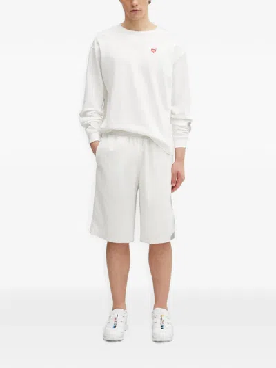 Gramicci Elasticated Logo-patch Shorts In White