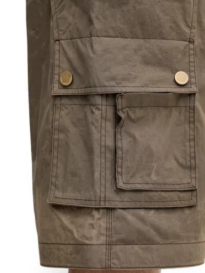 Andersson Bell Carpender Multi-pocket Cargo Shorts In Brown