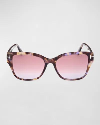 Tom Ford Elsa Gradient Acetate Butterfly Sunglasses In Multi