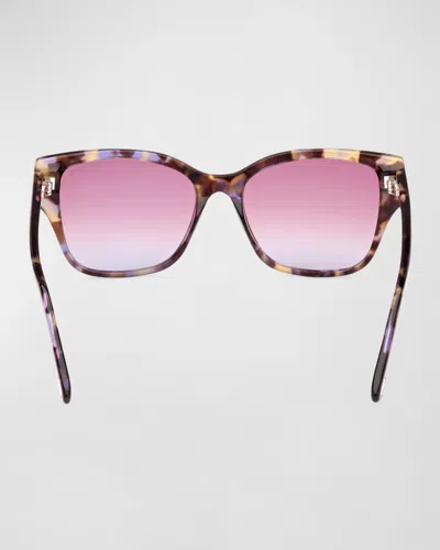 Tom Ford Elsa Gradient Acetate Butterfly Sunglasses In Multi