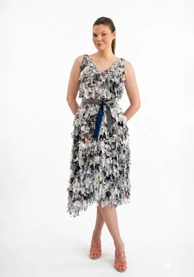 Baruni Jardin Fringed Midi Dress In Black
