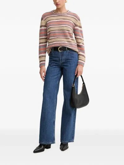 A.p.c. Pull Gabby Striped Knit Sweater In Multi