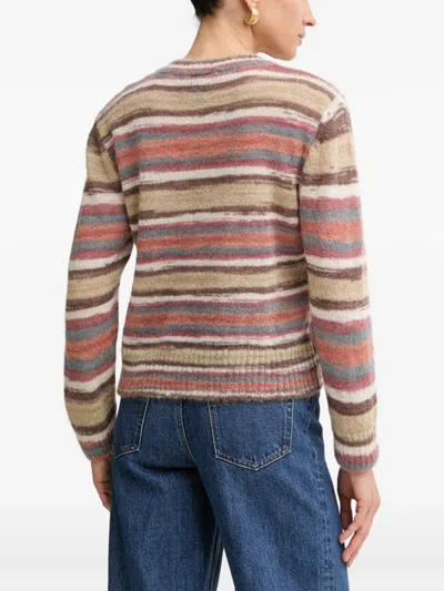 A.p.c. Pull Gabby Striped Knit Sweater In Multi