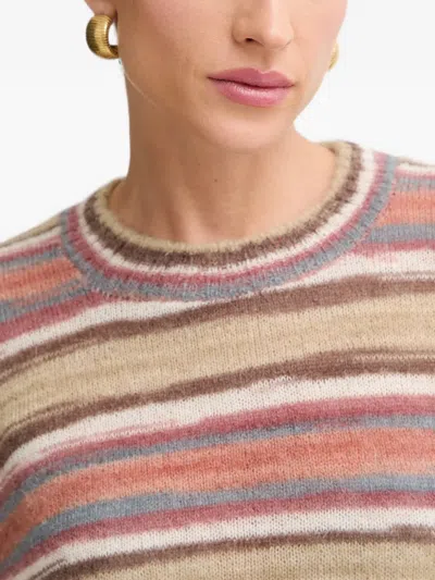 A.p.c. Pull Gabby Striped Knit Sweater In Multi