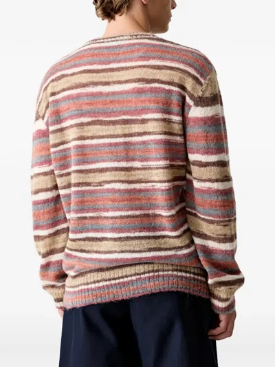 A.p.c. Pull Hector Horizontal-stripe Sweater In Pink