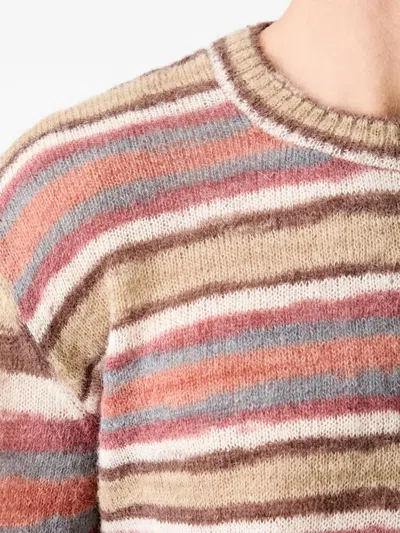 A.p.c. Pull Hector Horizontal-stripe Sweater In Pink