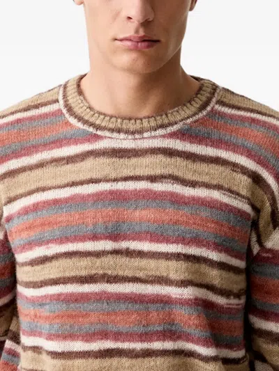 A.p.c. Pull Hector Horizontal-stripe Sweater In Pink