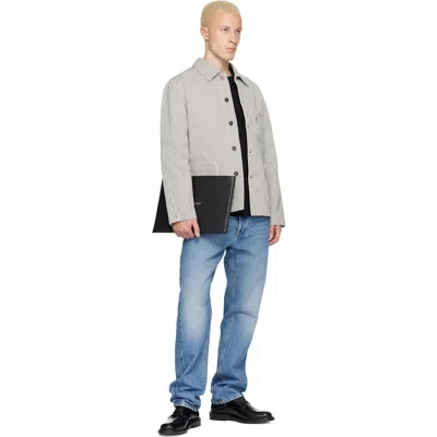Givenchy White & Navy Striped Workwear Jacket In Multi