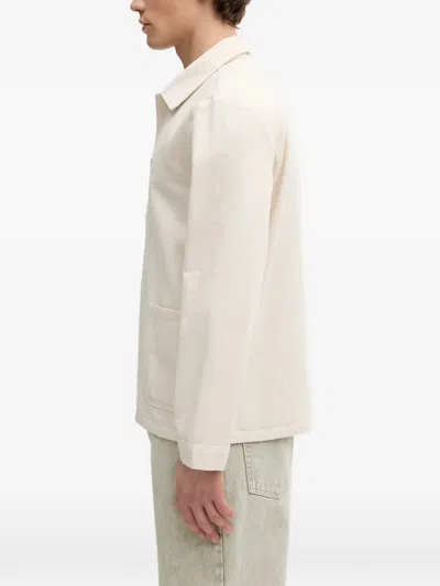 A.p.c. Kerlouan Button-up Patch-pocket Jacket In Neutral