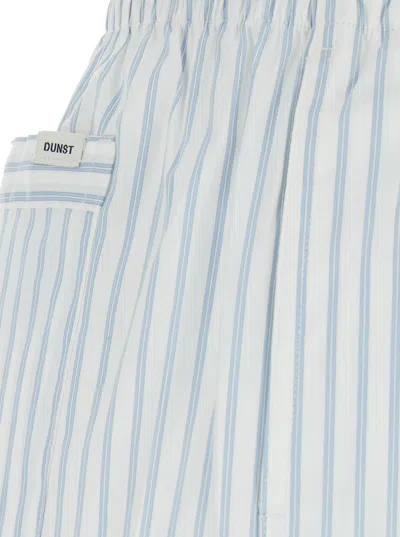 Dunst Striped Drawstring Shorts In Blue