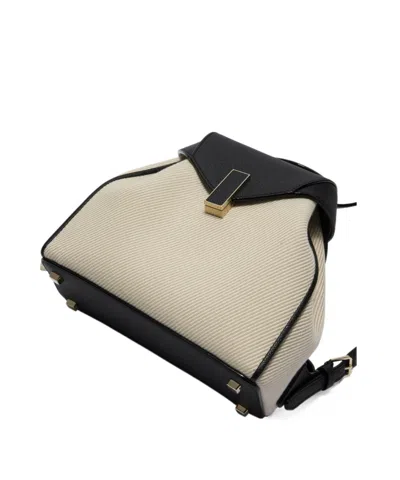 Valextra Iside Textured Canvas Backpack Mini In Brown