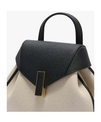 Valextra Iside Textured Canvas Backpack Mini In Brown