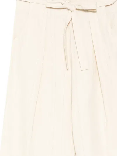 Forme D'expression Tie-waist Vertical-stripe Trousers In Neutral