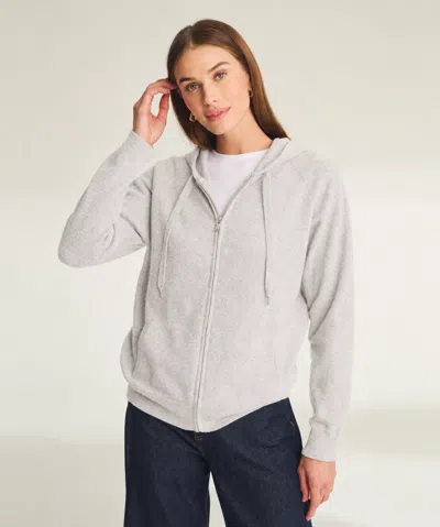 Naadam Signature Cashmere Cropped Zip Up Hoodie In Multi