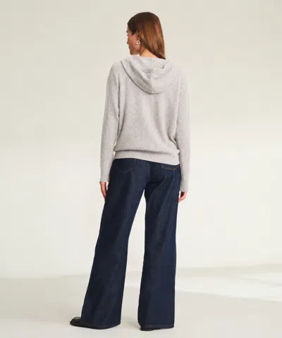 Naadam Signature Cashmere Cropped Zip Up Hoodie In Multi