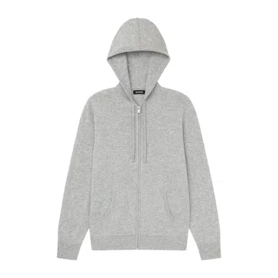 Naadam Signature Cashmere Cropped Zip Up Hoodie In Multi