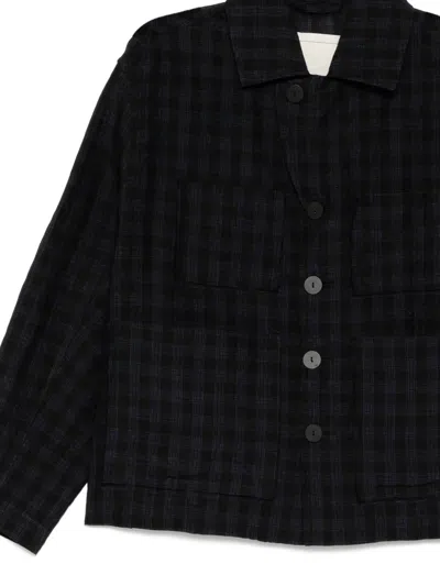 Toogood Magician Check-pattern Jacket In Black