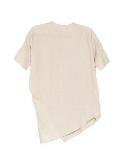 Forme D'expression Asymmetric Hem Shirt In Gray