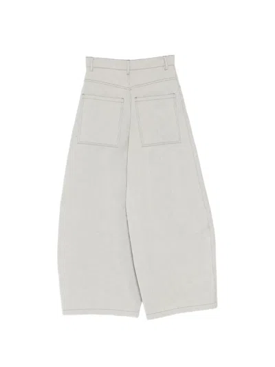 Forme D'expression Rounded Five-pocket Jeans In Gray