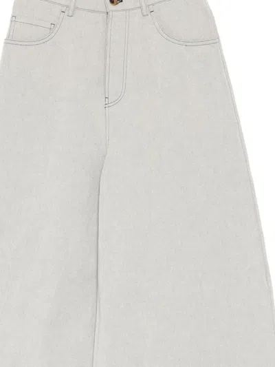 Forme D'expression Rounded Five-pocket Jeans In Gray
