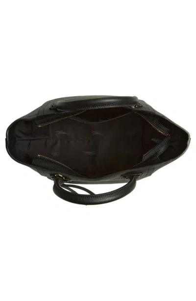 Longchamp Medium Mailbox Leather Top Handle Bag In Black