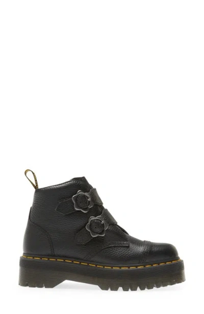 Dr. Martens Devon Flower Platform Bootie In Black