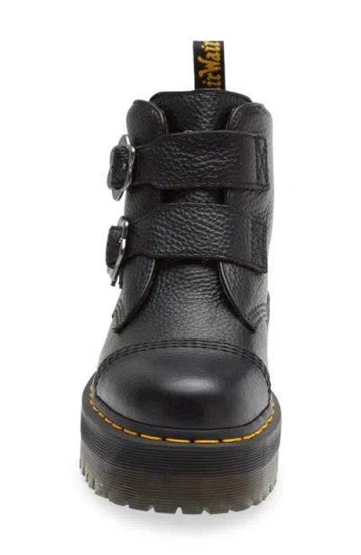 Dr. Martens Devon Flower Platform Bootie In Black