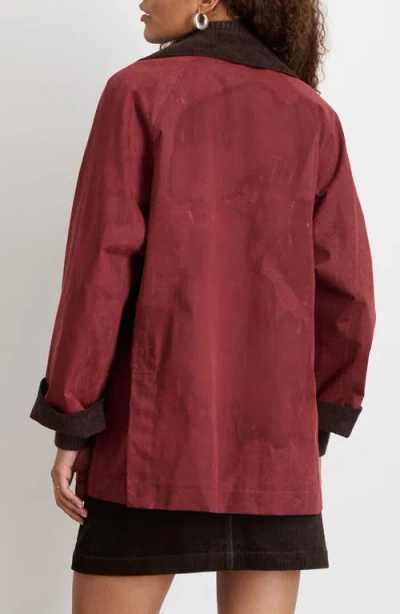 Alex Mill Chiltern Street Jacket In Waxed Cotton In Red