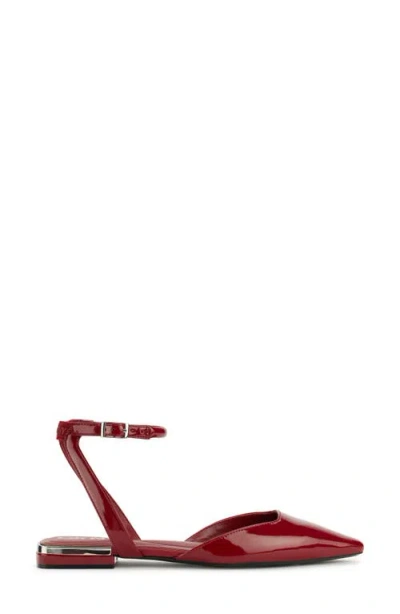 Dkny Cacia Ankle Strap Flat In Red