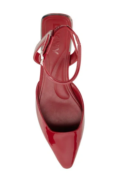 Dkny Cacia Ankle Strap Flat In Red