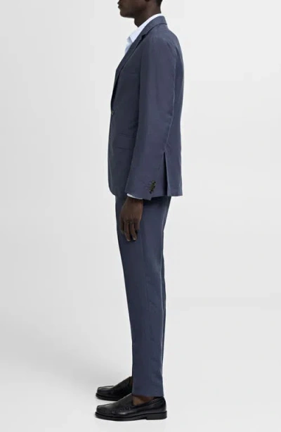 Mango Slim Fit Pants In Blue