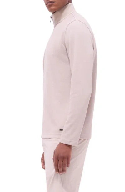 Bugatchi Quarter Zip Performance Pullover In Pink