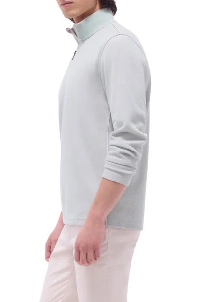 Bugatchi Quarter Zip Performance Pullover In Gray