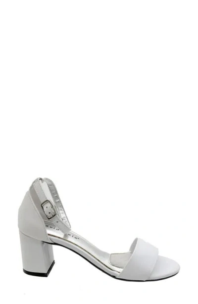 David Tate Timeless Ankle Strap Sandal In White