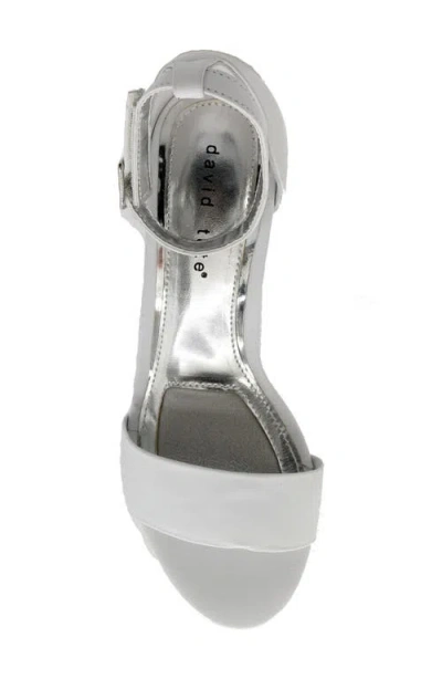 David Tate Timeless Ankle Strap Sandal In White