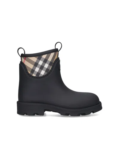 Burberry Women Marsh Stamp Rubber Ankle Boots In Multi