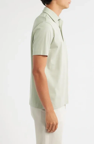 Aurélien Aur1 Solid Cotton Polo In Green
