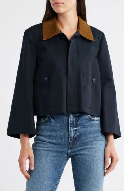 Frame Corduroy-trimmed Cotton-twill Jacket In Multi