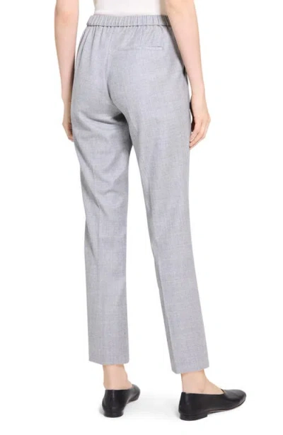 Theory Sleek Flannel Treeca Pull-on Pants In Blue