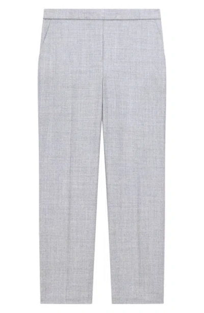 Theory Sleek Flannel Treeca Pull-on Pants In Blue