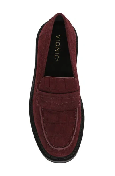 Vionic Caitlin Penny Loafer In Red