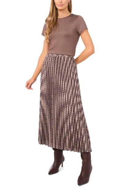 Halogen ® Zig Zag Pleated Skirt In Multi
